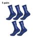 Premium Football Socks With Grip Dots - Breathable, Anti-Slip, Moisture-Wicking Sports Socks For Men & Women (5-Pack, Assorted Colors)_vogvips.com