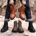European Warm Series 2025 Autumn Winter Martin Men Trendy Versatile Genuine High-top British Style Yellow Leather Boots Workwear Men's Shoes_vogvips.com