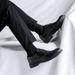 Men's Leather Formal Busins Casual Pointed Toe Black Summer Height Increasing High-end British Style Wedding Groom_vogvips.com