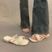 Trendy Flat Sandals Women, Summer Fashion For Outdoor Wear, Paired With Skirts, 2025 New French Style High-end Beach_vogvips.com