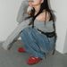In Stock~Silver Bowknot Women's Shallow New Style Flat Genuine Leather Soft-soled French Retro Mary Jane Shoes_vogvips.com