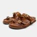 SHLIANG Casual Flat Women Beach Slippers Outdoor Thick Bottom Female Summer Slides Metal Buckle Soft Leather Walking Ladies Roman Shoes Y0276_vogvips.com