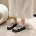 European Style Thick-soled Women's Outdoor Slippers, 2025 Summer New Model, Open-toe Cross-strap Sandals With Waterproof_vogvips.com