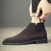 Martin Boots Men's High-top Shoes Medium-top Short Boots Outdoor Men's Boots Heightening Medium Tube Chelsea Boots Men_vogvips.com