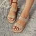 Boho Platform Espadrille Sandals For Women, Comfortable Double Strap Summer Casual Beach Shoes_vogvips.com