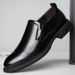 Euro Step Men's Business Leather Gentleman Formal Casual Spring Low-top Slip-on Floral Cowhide Pointed Brogue Shoes_vogvips.com