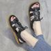 Flat 2023 Summer New Round Roman Style Lace-Up Open Toe Casual Fashion Beach Sandals For Women_vogvips.com