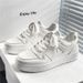 Spring Summer New Breathable Sneakers, Men's Trendy Versatile Thick-Soled White Shoes, Sports And Casual Shoes_vogvips.com