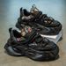 Men's 2025 Spring New And Leisure Trendy Versatile Thick Soled Tall Dad Durable Sports Canvas Shoes_vogvips.com