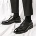 British Style Brogue Leather 2022 Autumn Fashion Casual Lace-up Single Men's Suit Shoes_vogvips.com