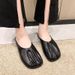 Korean-style Pleated Retro Half-slippers For Women, Spring And Summer Outdoor Closed-toe Flat Mules, 2025 New Model_vogvips.com