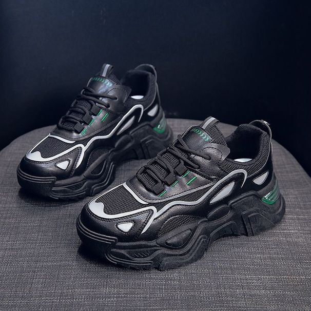 Women's Spring And Summer Online Celebrity All Match Thick Sole Heightening Lightweight Breathable White Casual Sports_vogvips.com