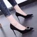 MTX French Style Workplace Versatile 2025 New Spring And Autumn Four Seasons Elegant Black Thin Heel Small Size Fashion_vogvips.com