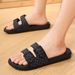 【】 One Word Slippers For Men With A High-end Feel, Color Blocking, Slip, Anti Odor, Tasteless EVA Lightweight Soft Sole,_vogvips.com