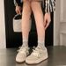 Women Trainers Flats Sneakers Gingerbread House Korean Style Dexun For Women Spring New Thick Soled Niche Sneakers Casual Versatile White Shoes_vogvips.com
