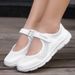 Summer Casual Soft Portable Sneakers Walking Flat Soles For Women Breathable Slip On White Shoes_vogvips.com