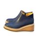 Autumn And Winter New Short Large Women's Shoes Round Toe Thick Sole Slope Heel Side Zipper Casual Boots_vogvips.com