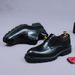 British Genuine Black Groom Business Formal Thick Soled Suit Cowhide Casual Leather Men's Wedding Shoes_vogvips.com