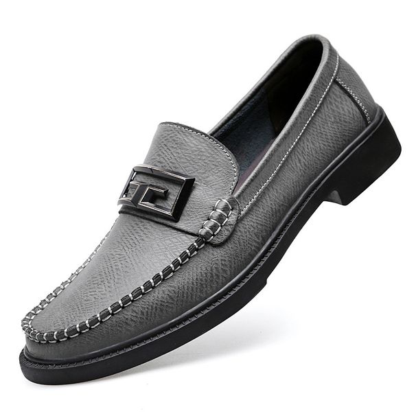 Men's Plus Size 47 Soft Soled Bean 46 British Fashion Driving 45 Youth Leather Shoes Casual Loafers_vogvips.com