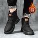 European Warm Series Yellow Autumn Winter New Plush Lined Martin Boots Men's Suede Versatile Casual Trendy High-top Shoes_vogvips.com