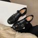 High Version Cowhide Handcrafted Embroidered Genuine Thick Sole Loafers For Women British Style Small Leather Chunky_vogvips.com