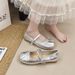 French Fairy Style Bow Shallow Mouth Single Shoes Female Spring And Summer Soft-soled Ballet Small Single Shoes Female_vogvips.com