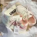 Womens Pink White Gradient Platform Sneakers With Classic Design Chunky Laces_vogvips.com