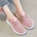 Women's For Spring Autumn, Casual Running Shoes With Soft Soles, Mesh Fabric, Fly-knit Breathable Sneakers, Lightweight,_vogvips.com