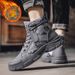 Men's Shoes Cotton Shoes Plus Velvet Winter Warm Camouflage Work Boots Sports Casual Wear Resistant Trendy Shoes_vogvips.com