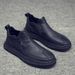 European Warm Series Work Fleece Lined Autumn Winter Kitchen Leather Men's Casual Slip-On Safety Shoes_vogvips.com