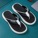 Herringbone For Summer Casual Wear, Trendy Brand Anti Slip Thick Soled EVA Midsole Clip Feet, Beach Men's Sandals And_vogvips.com