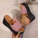 Women's Color Block Wedge Sandals Platform Summer Style Size Inclusivity 34-43_vogvips.com
