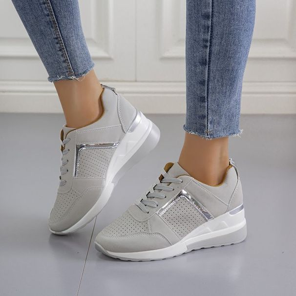 Women's Sneakers Platform Lace-Up Walking Shoes Casual Wedge Sports Outdoor Shoes For Women Comfortable_vogvips.com