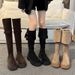 Two-Way Fold Thick-Soled Long For Women 2024 Winter New Chunky Heel Over-the-Knee Riding Boots Spring Autumn Style_vogvips.com