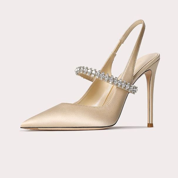 Women's Shoes Rhinestone Patent Leather Sandals New Fairy Style Nude Pointed Toe Stiletto High Heels_vogvips.com
