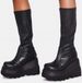 American Style Size 43 Gothic Thick-Soled Long Motorcycle Rider Over-the-Knee Big Toe Slimming High Boots For Women_vogvips.com