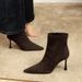 7922-5 Korean-style Elegant Fashion Women, High-end Suede Pointed Toe Stiletto Heel Side Zipper High-heeled Slim Boots_vogvips.com