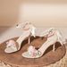 Women's Shoes toed sandals satin bow applique one strap fairy dress luxury wedding shoes exquisite high end_vogvips.com