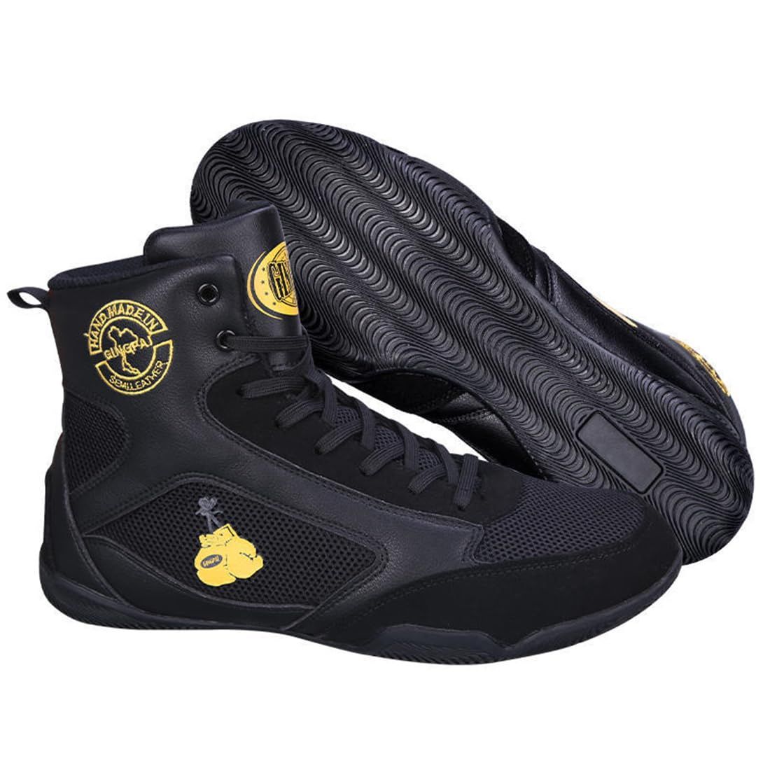 Men Women Wrestling Shoes Adults Fighting Training Shoes Breathable Youth Boxing Boot Lightweight Kickboxing Sneaker_vogvips.com