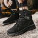 European Warm Series Autumn Winter New High-top Outdoor Sports Travel Cold-proof Martin Fashion Lace-up Height-increasing Men's Boots_vogvips.com