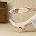 Qianluhui Exquisite Rhinestone High-End Dress Shoes With Elegant Style, Thin Heel, Pointed Closed Toe, And Open Back_vogvips.com