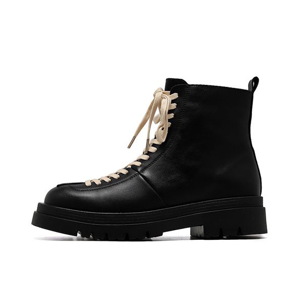European Warm Series 2025 Autumn New Trend High-top Large Round Toe Workwear Mid-thick Sole Martin Boots 86251-F_vogvips.com