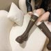 Women's Long 2025 Autumn Winter New Round Toe Thick Sole Chunky Heel Over-the-Knee Waterproof Platform Petite Slim Boots_vogvips.com