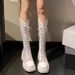 for Women, Summer Thin Hollow Sandals, Mesh Ultra High Heel Boots, Over-the-Knee Long Riding Boots_vogvips.com