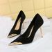 3739-19 Chinese Style Slim Super High Heels, Metal Pointed Iron Toe, Shallow Mouth Banquet Women's Shoes, Single Shoes_vogvips.com