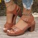 New Shoes, Sandals, Outdoor Wear, Thick Heel Plus Size High Heels, Women's Sandals_vogvips.com