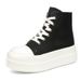 thick-soled Heightening Casual Board Shoes Couple Short Boots Niche Thick-soled High-top Casual Shoes Street Dance Shoes_vogvips.com