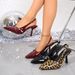 Fashionable And Elegant Plus Size Pointed High Heels 2026 New Model Back Strap Leopard Print Closed Toe Stiletto Heel_vogvips.com