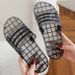 Trendy New Summer Women's Flat Sandals Niche Transparent Single Strap Slides Non Slip For Indoor Shower Beach_vogvips.com