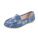 Spring And Summer New Casual Flat Bottomed Bean Round Toe Shallow Mouth Singles Shoes, Plus Size Women's Shoes_vogvips.com